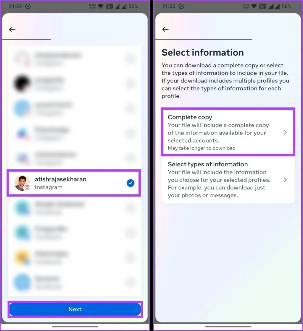 How to connect and merge Instagram accounts