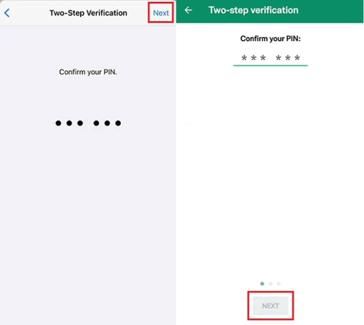 How to enable WhatsApp two-step verification