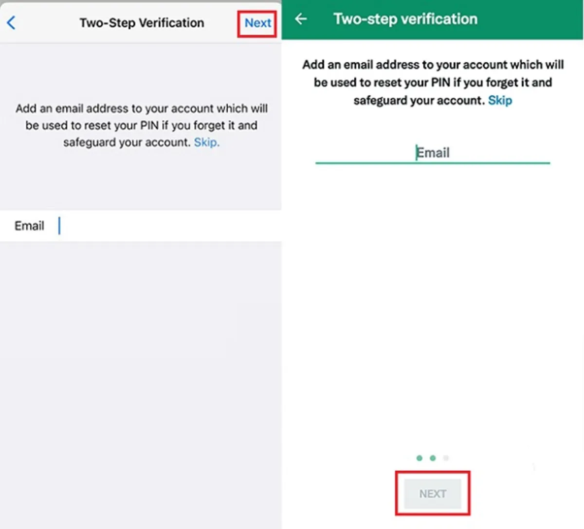 How to enable WhatsApp two-step verification