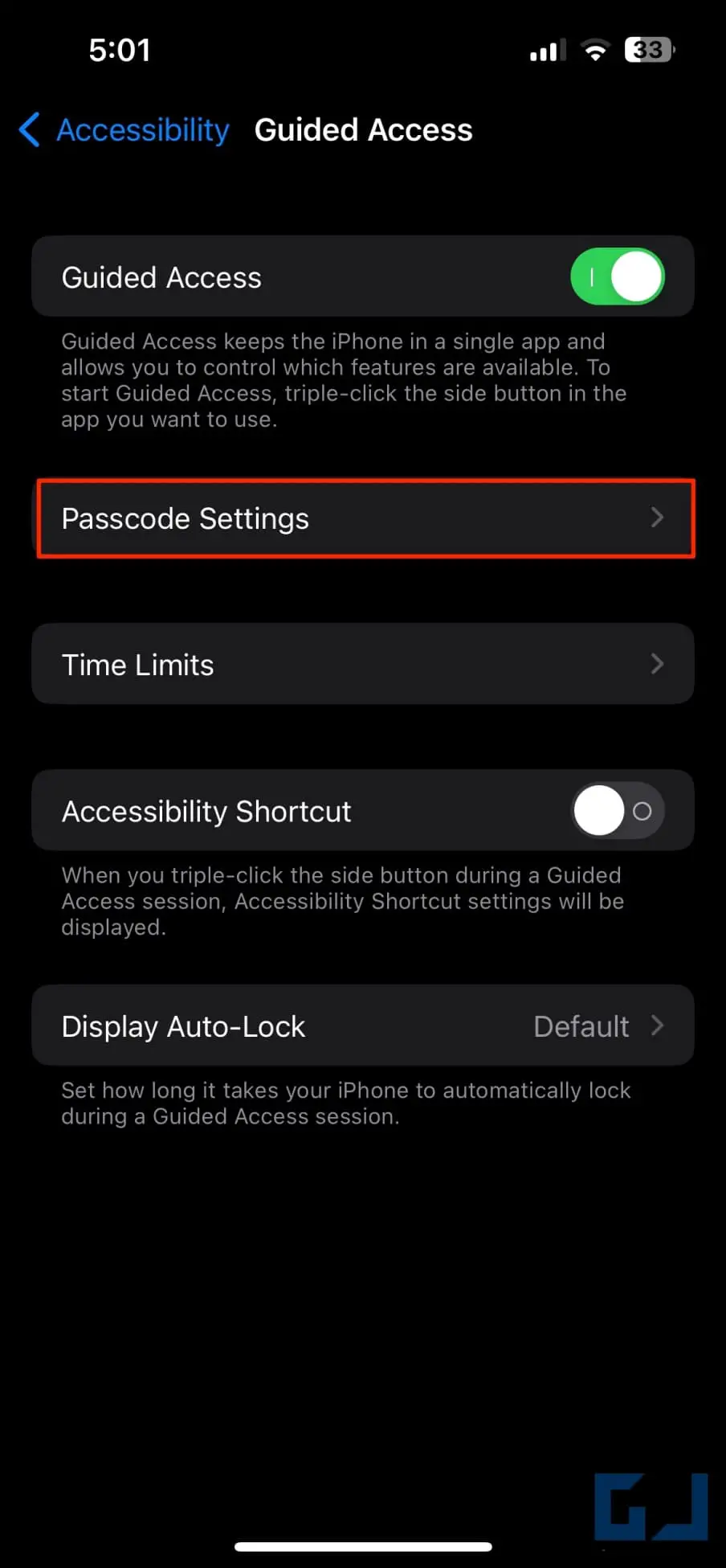 Guided Access
