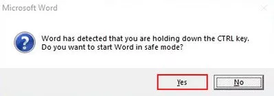 Word file not opening