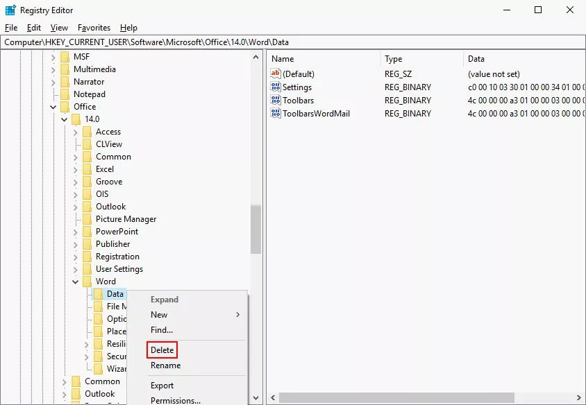 Word file not opening
