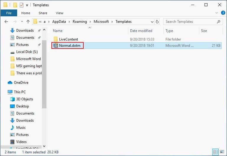 Word file not opening