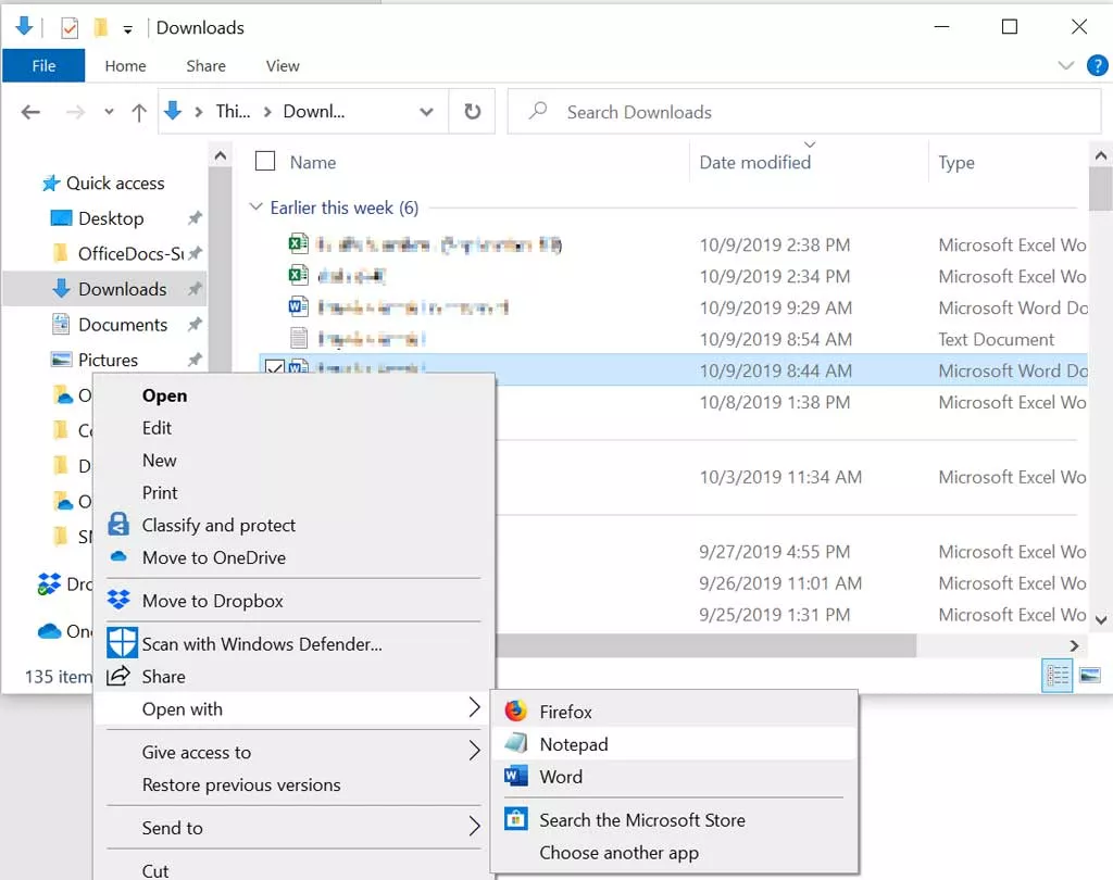 Word file not opening