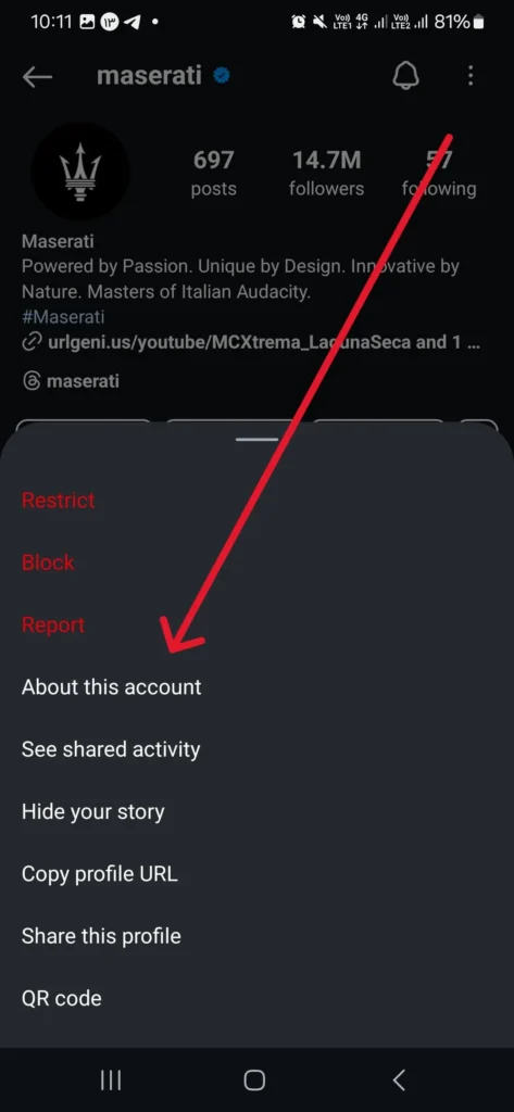 How to find out the creation date of an Instagram account