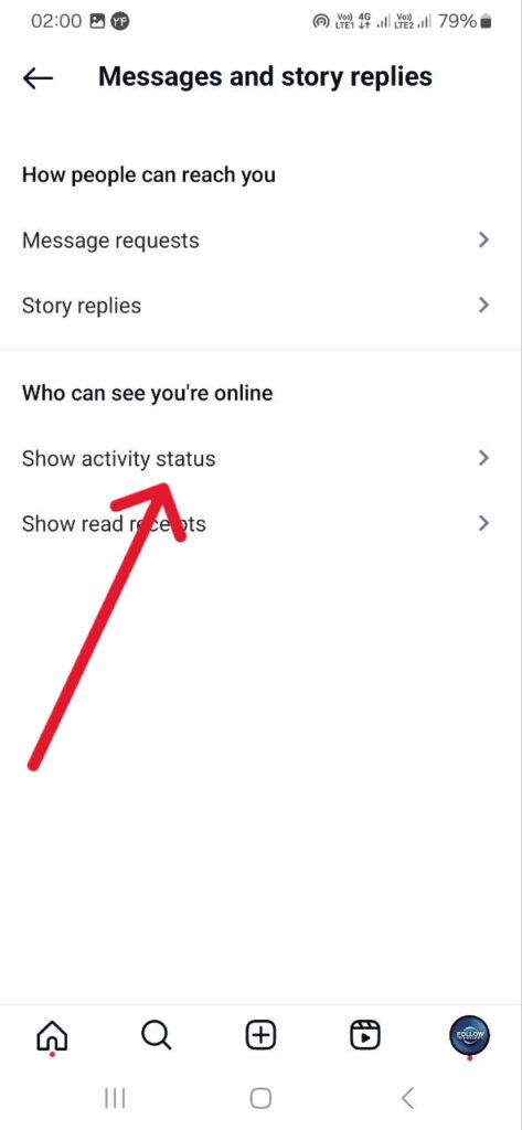 how to turn active status off on Instagram