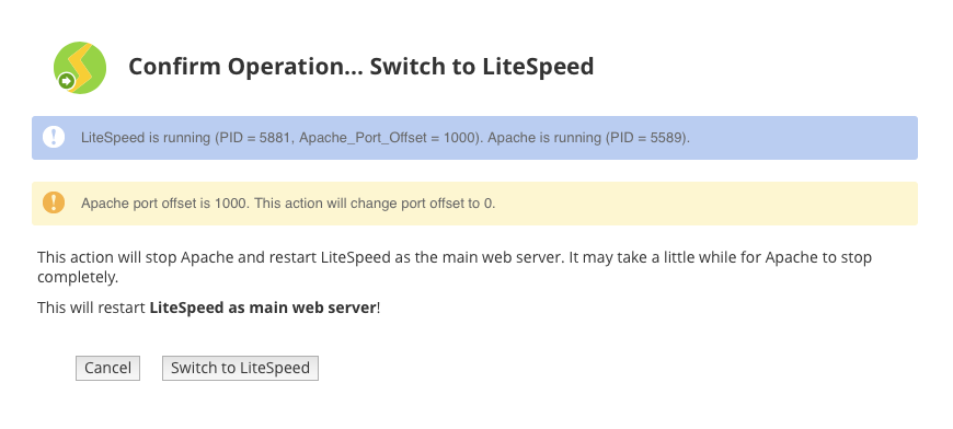 LiteSpeed ​​web server 4