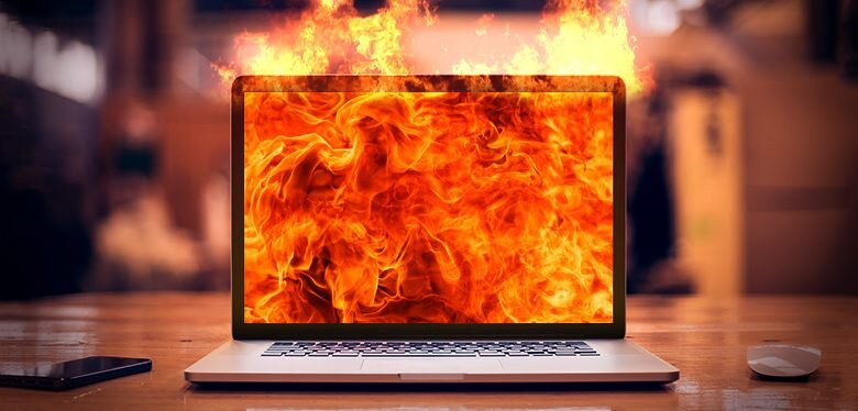 Reasons for laptop overheating and how to fix the laptop's body temperature increase 2025 1 laptop heat